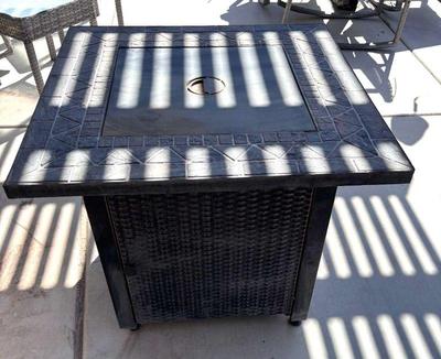 Fireplace table