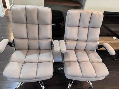 Lt grey swivel office chairs