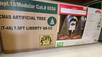 7 5 ft pre lit christmas tree
