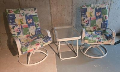 Patio chairs and small table