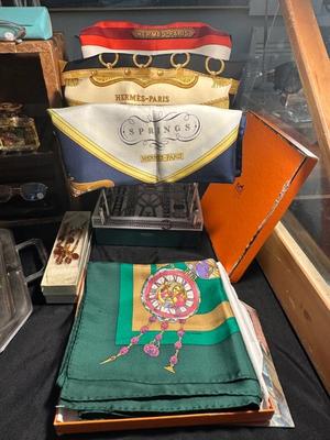 Hermes silk scarves
