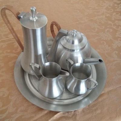 Pewter tea set