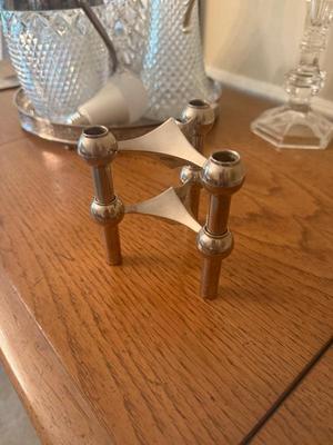 2 Stoff Nagel Candle holders 