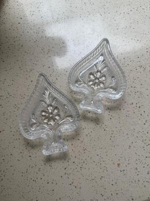 Glass trinket dishes set of 7