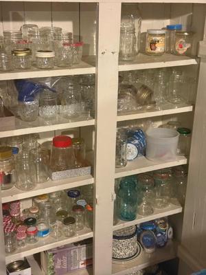 Jelly Cupboard with glassware