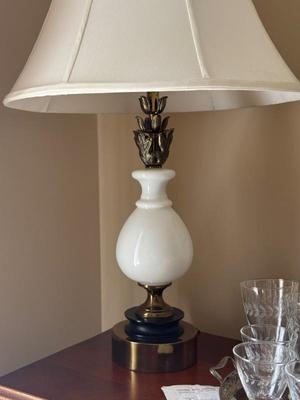 Brass and White lamp
