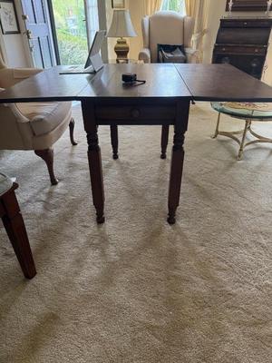 Federal Style Drop Leaf Table - open 50” w