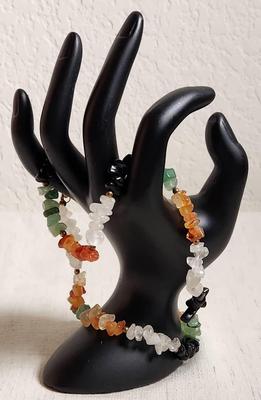 Stone Bead Necklace & Bracelet 