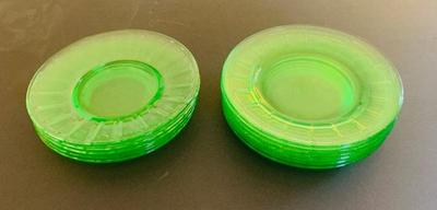 8 1/2 " green depression uranium plates
