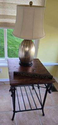Small table and lamp