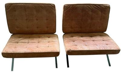Pair Retro Vintage Barcelona Chairs