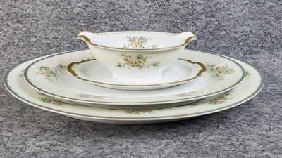 1930s noritake fine china avon pattern platters and gravy boat