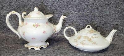 Vintage china teapots limoges and bavarian