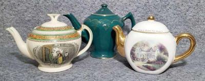 Vintage teapots adams cries of london hall, and thomas kinkade