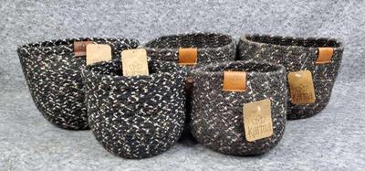 5 karma woven jute plant pot holders