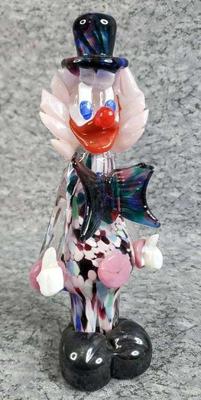 Murano style art glass clown figurine
