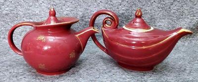 1940s hall gilded maroon teapots hollywood style and aladin style
