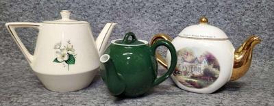 Vintage teapots thomas kinkade and mid century