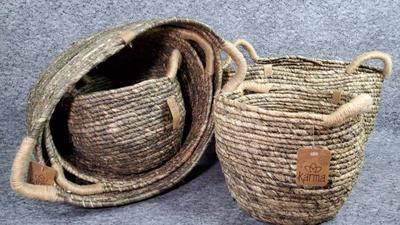 Karma woven jute baskets