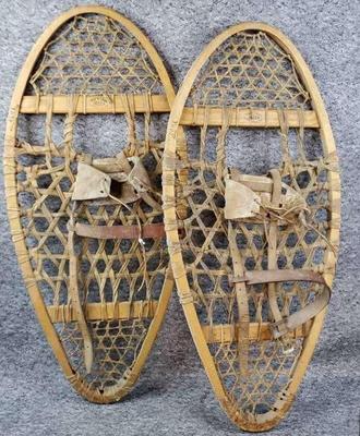 Antique wooden faber snowshoes