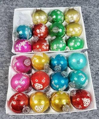 Vintage glass christmas ornaments made in west germany