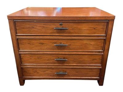 LEXINGTON HOME BAYSHORE FILE CHEST $475

Although appearing as four drawers with metal/faux leather pulls, this is actually two file...