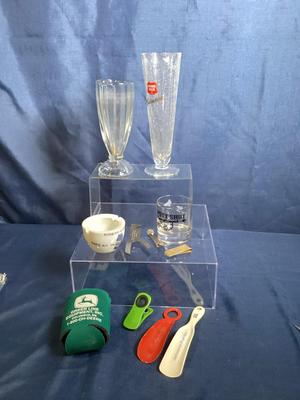 1950s Lone Star Beer Bottle Opener Haake Beck Krausen Crackle Glass Vtg. Montgomery Ward Shoe Horn…,