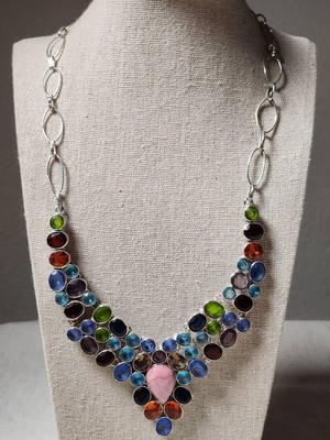 .925 Silver On Various See Thru  & Pink Beads 