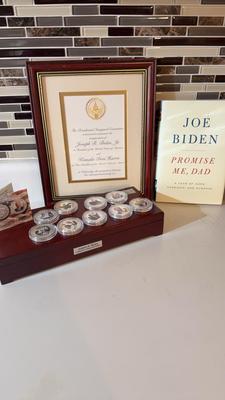 Biden Collection - Coins, Book, Inaugural Announcement