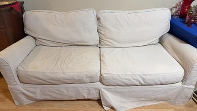 Cream Color Canvas Lining Sofa 