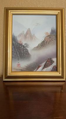Mountain Scene On Canvas 8x10