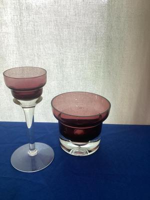 Votive Candle Holder And Small Stemed Liquor Glass