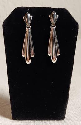 Silver Tone Dangling Earrings