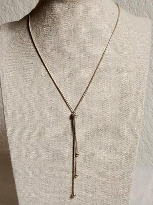 Bolo Style Necklace With Faux Diamonds 