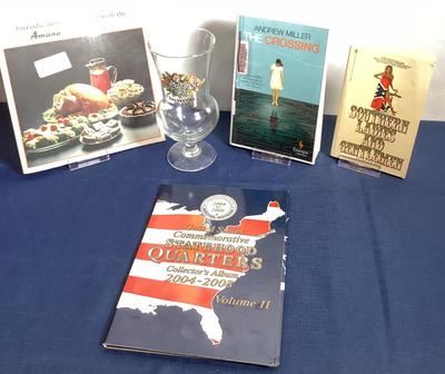 Cook Book, The Crossing, Southern Ladies Hurricane Glass, Collector’s Album 