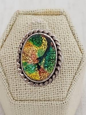 Multi Colored See Thru Stone Ring