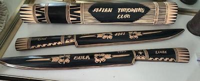 Fijian throwing club and knife