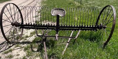 Vintage Horse-drawn Hay Rake