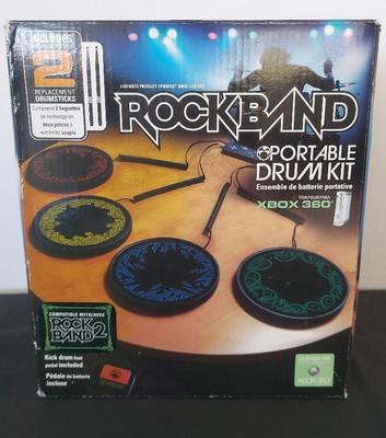 ENTERTAINING ROCK BAND PORTABLE DRUM KIT SET XBOX 360