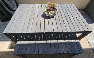 SIMPLY ELEGANT PATIO TABLE WITH TWO BENCHES