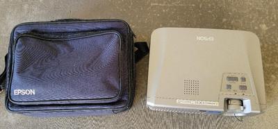 EPSON POWER LITE 53C LCD PROJECTOR MODEL EMP-53 AND EPSON ES100 SCREEN