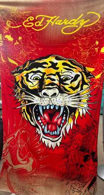Orginal Y2K Ed Hardy “Roar” Tiger Face Beach Towel