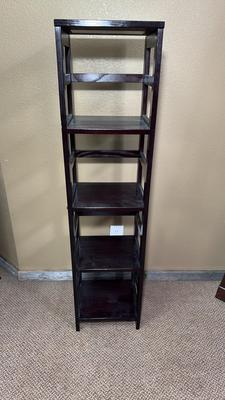 Pemberly Row Solid Wood Storage Book Shelf in Espresso
