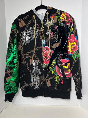 Y2K Christian Audigier Zip Up Reversible Jacket (unisex) Size Small