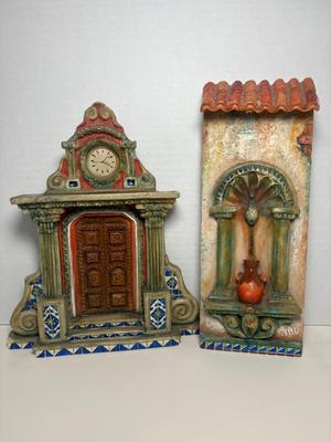 Pair Of Mexican Architecture & Design Decor Pieces 