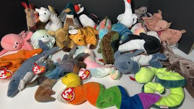 25 Various Ty Beanie Baby Animals 