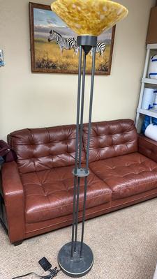 Mosaic Glass Torchiere Floor Lamp