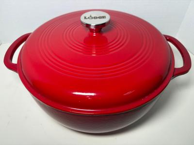 Lodge Enameled Cast Iron Dutch Oven, XL 7.5qt NEW 