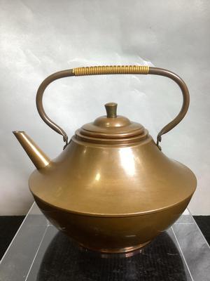 Vintage Copper & Brass Tea Kettle - Made in Holland