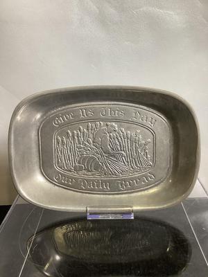 Give Us This Day Pewter Bread Tray